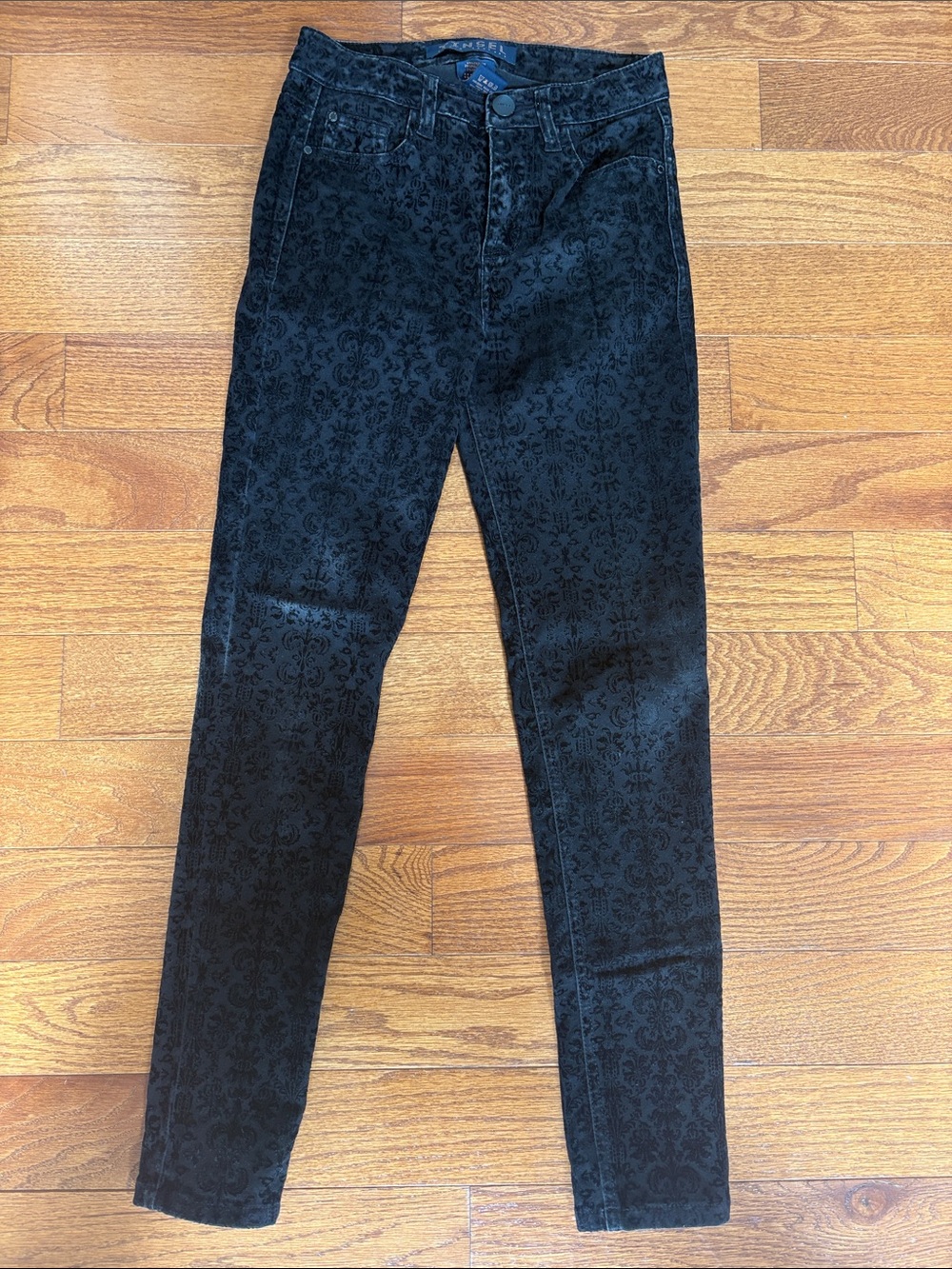 Tinsel Black Jacquard Skinny Jeans